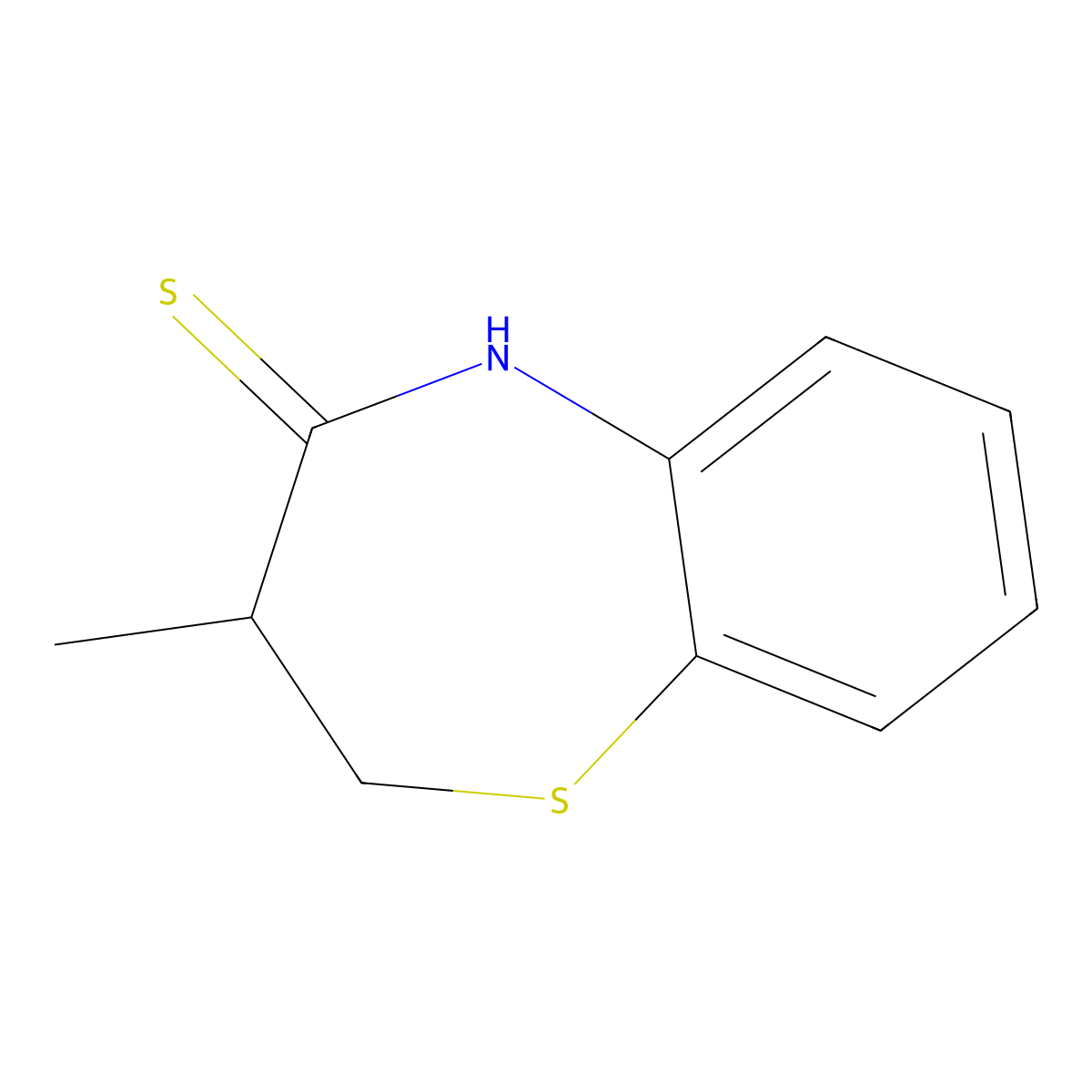 3-methyl-2,3-dihydro-1,5-benzothiazepine-4(5H)-thione molecular structure, CAS 723738-98-5