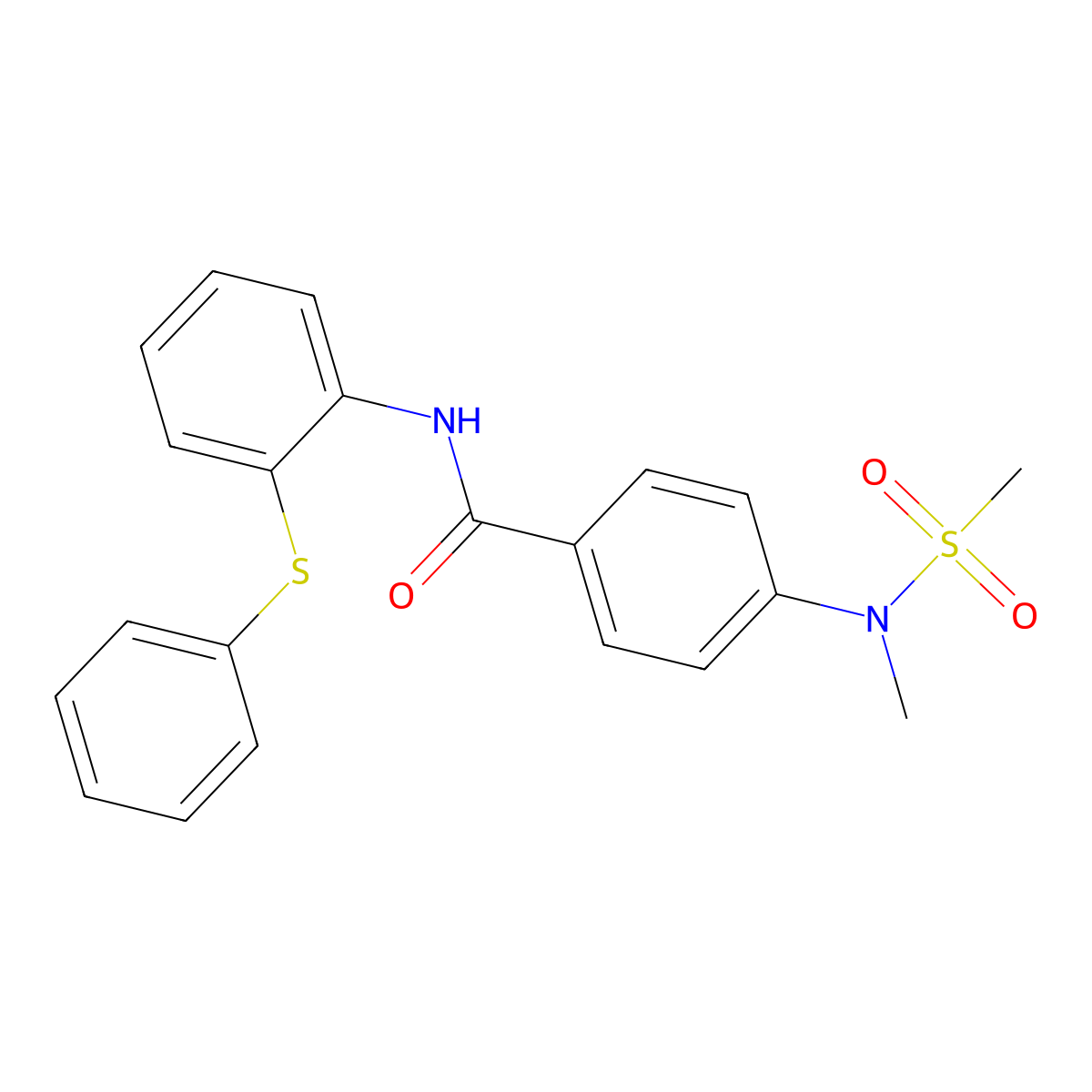4-[methyl(methylsulfonyl)amino]-N-[2-(phenylsulfanyl)phenyl]benzamide molecular structure, CAS 723740-72-5