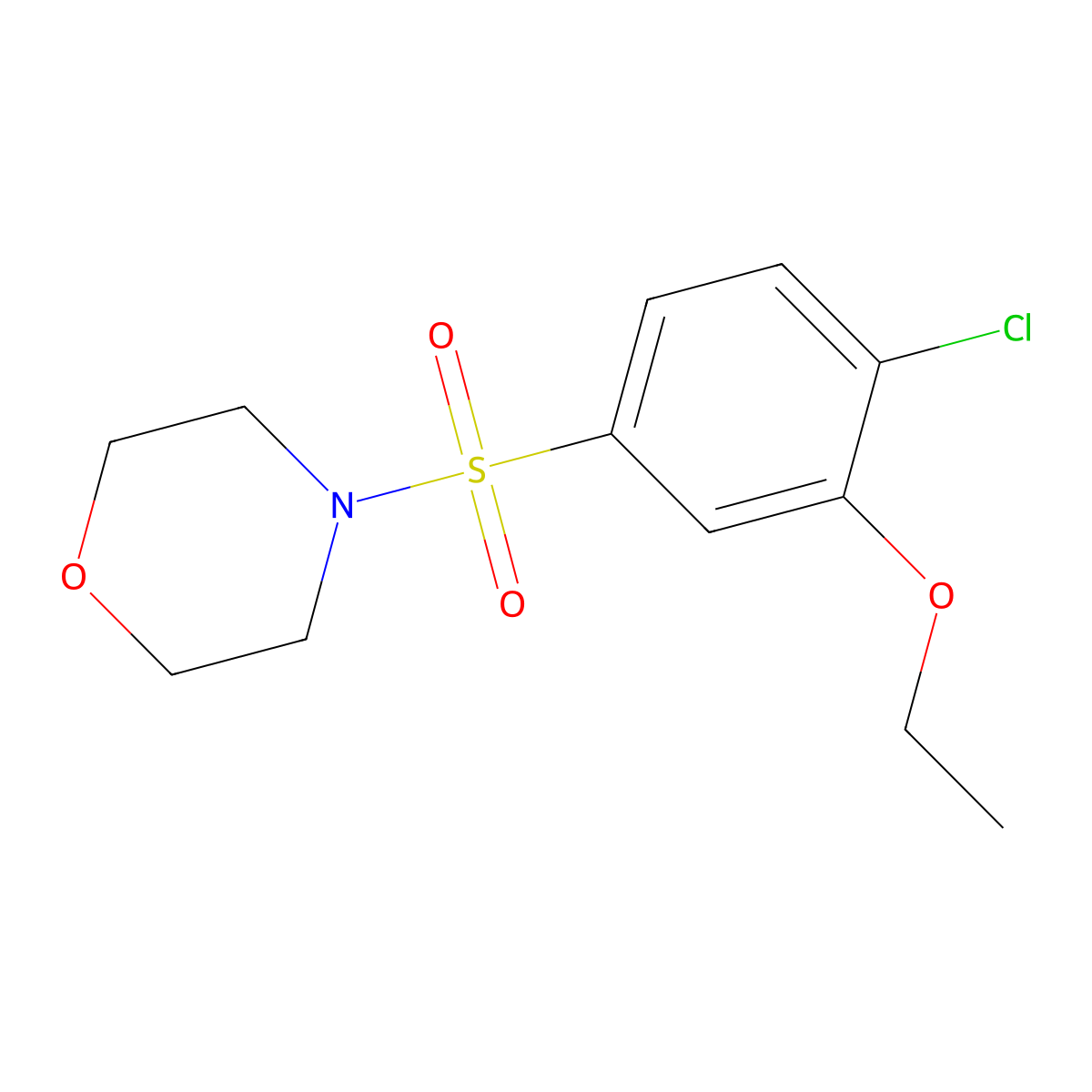 4-(4-Chloro-3-ethoxyphenyl)sulfonylmorpholine molecular structure, CAS 723741-40-0