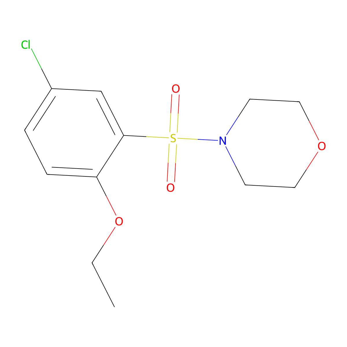 4-(5-Chloro-2-ethoxyphenyl)sulfonylmorpholine molecular structure, CAS 723741-48-8