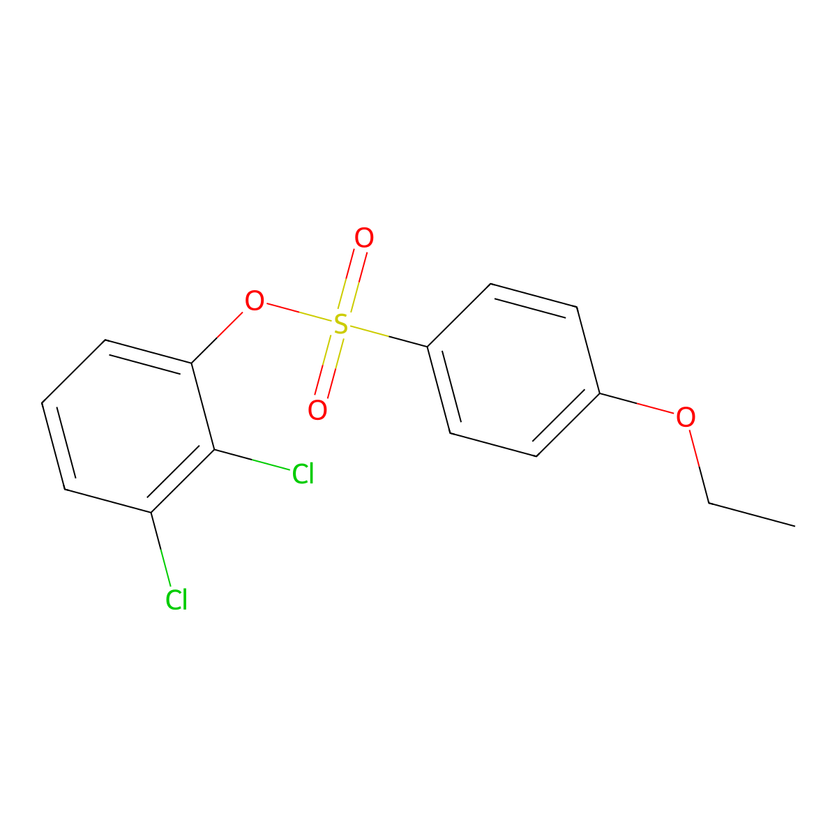 2,3-Dichlorophenyl 4-ethoxybenzenesulfonate molecular structure, CAS 723741-56-8