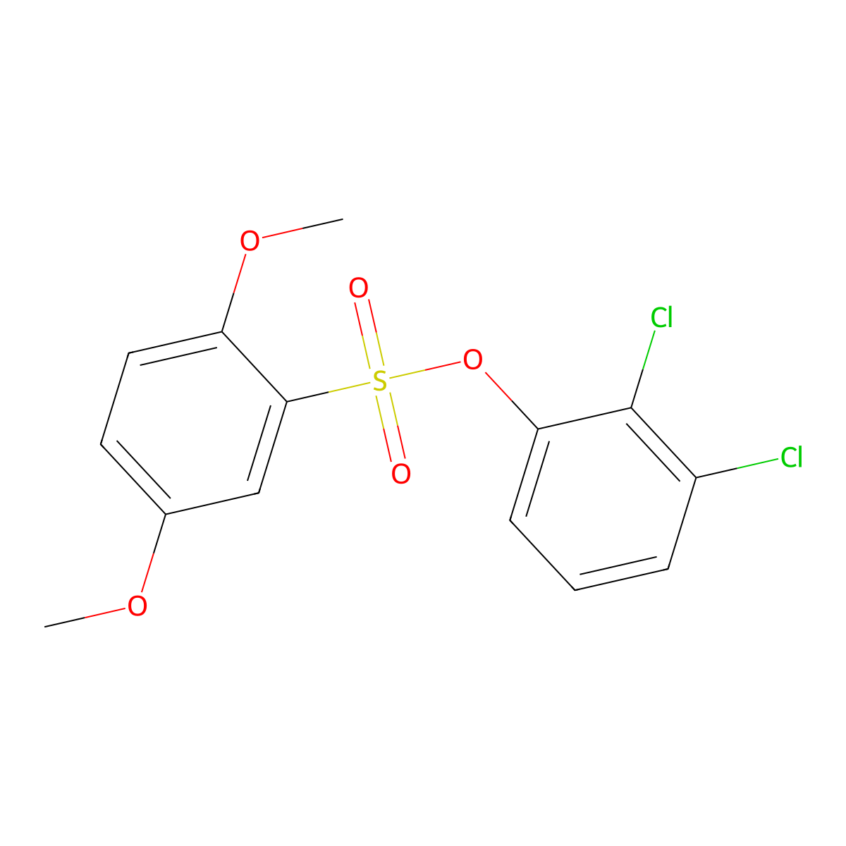 2,3-Dichlorophenyl 2,5-dimethoxybenzenesulfonate molecular structure, CAS 723741-60-4
