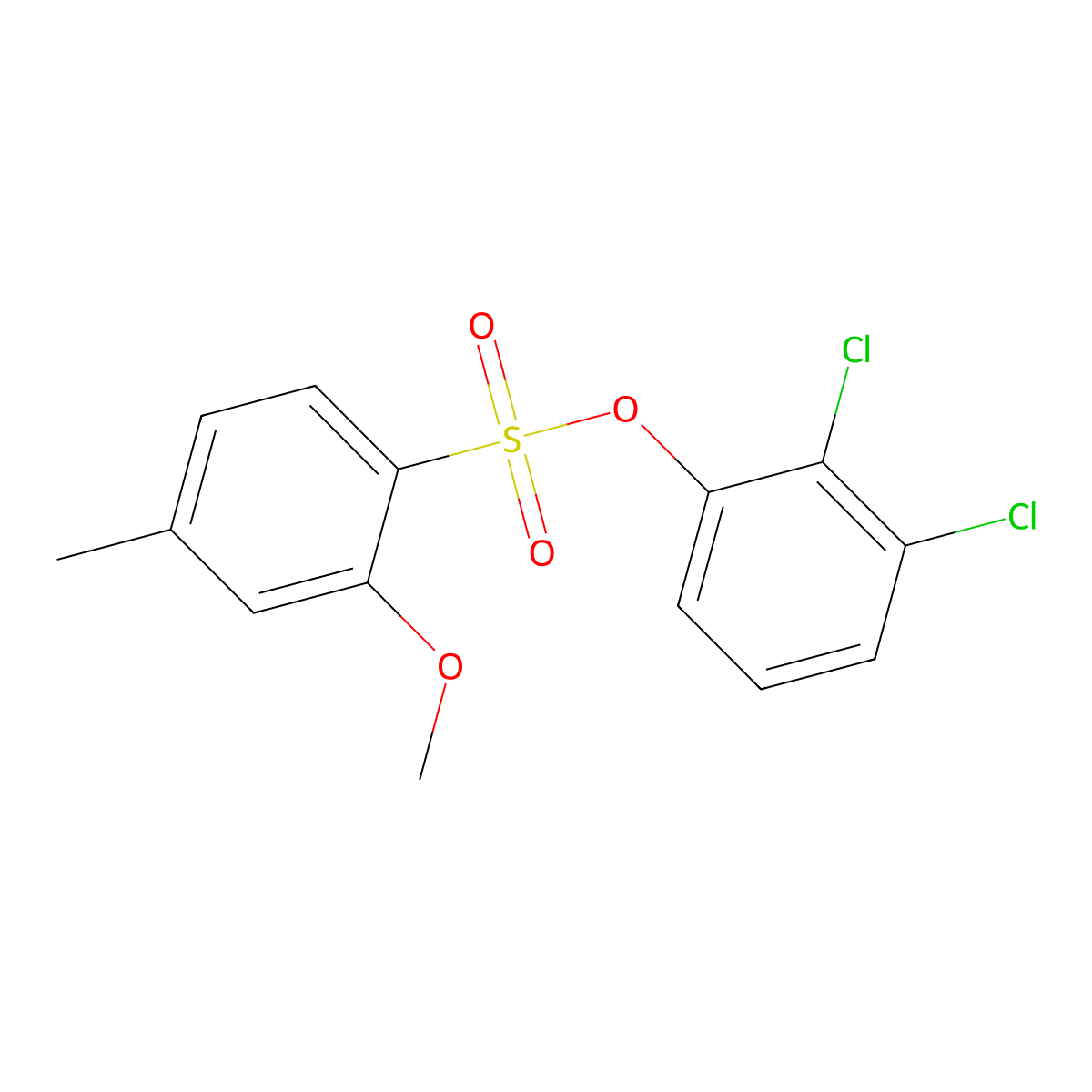 2,3-Dichlorophenyl 2-methoxy-4-methylbenzenesulfonate molecular structure, CAS 723741-64-8