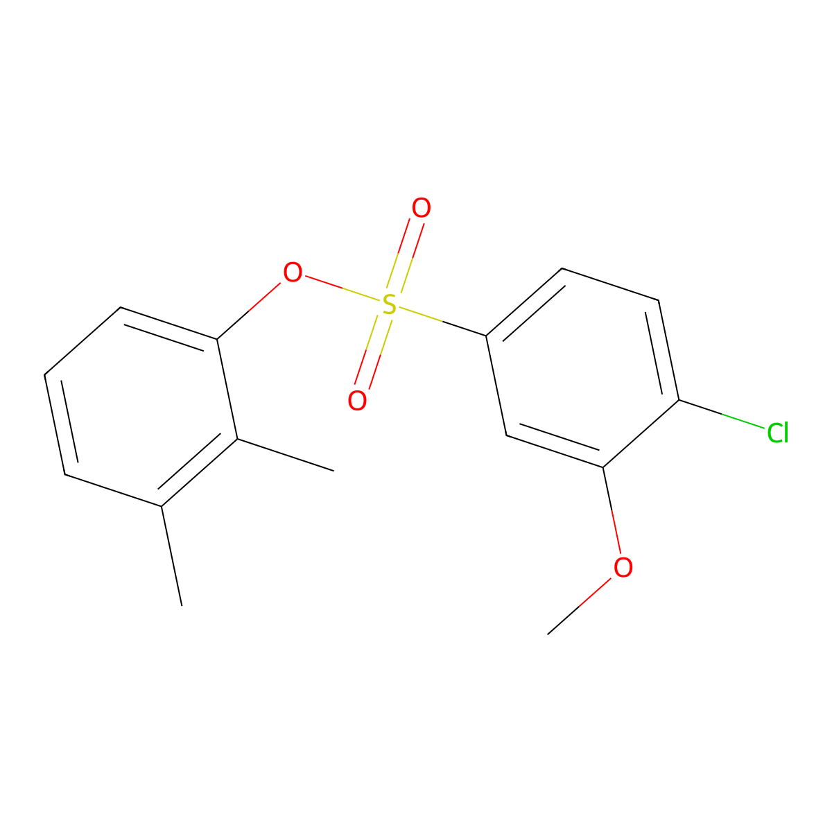 2,3-Dimethylphenyl 4-chloro-3-methoxybenzenesulfonate molecular structure, CAS 723741-85-3