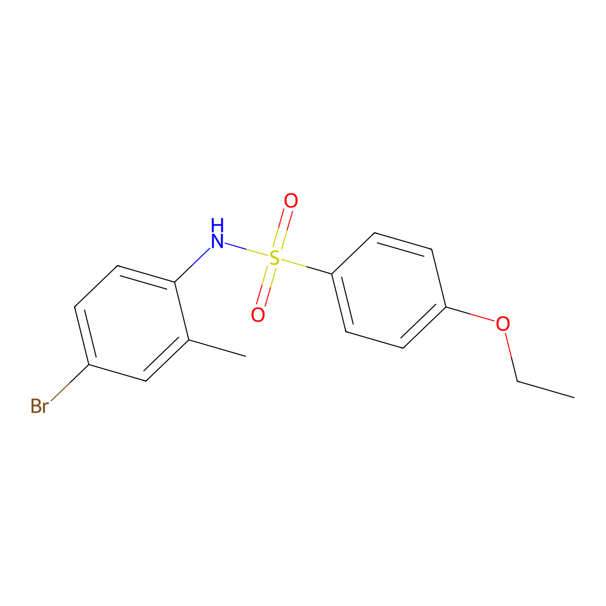 N-(4-bromo-2-methylphenyl)-4-ethoxybenzenesulfonamide molecular structure, CAS 723741-92-2