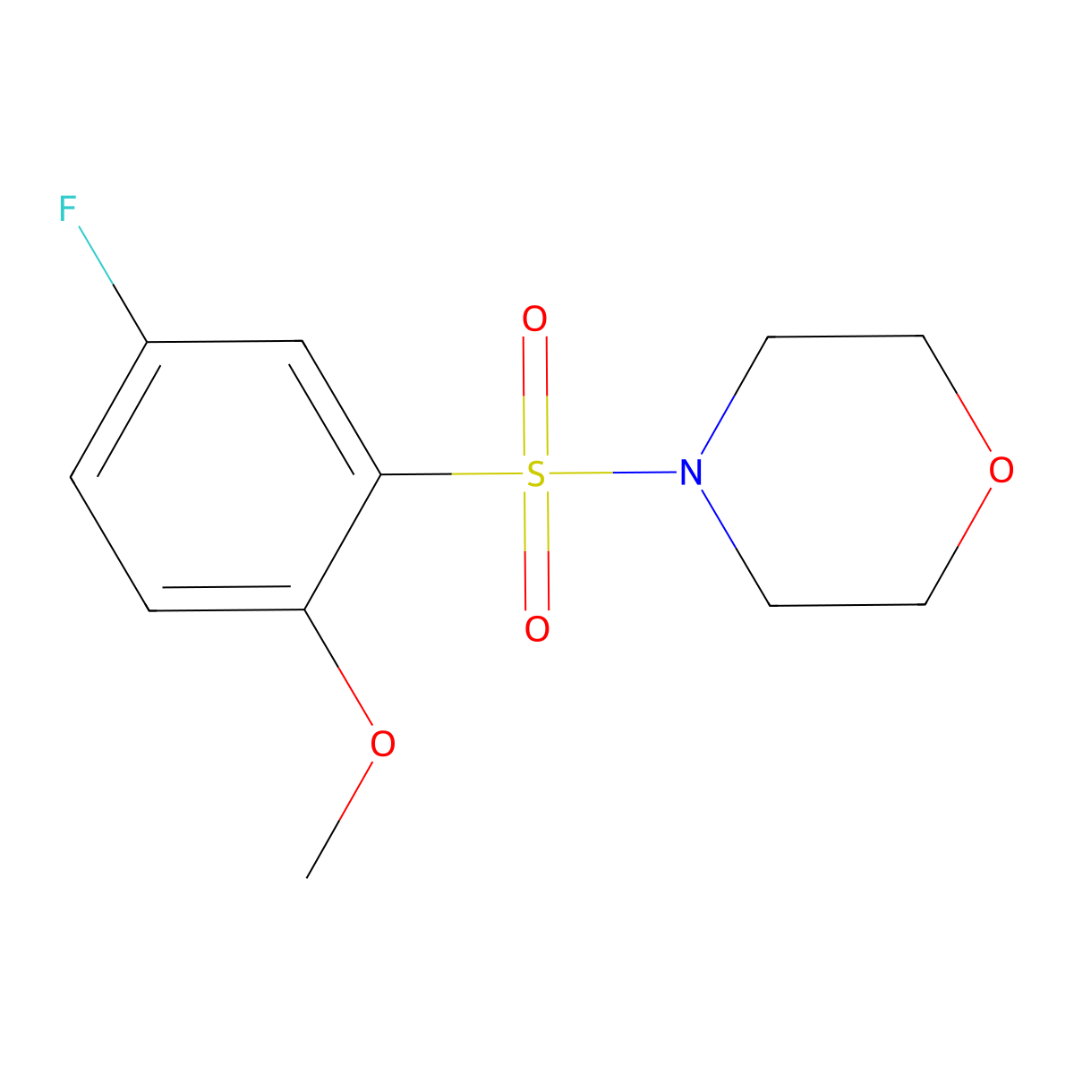 4-(5-Fluoro-2-methoxy-benzenesulfonyl)-morpholine molecular structure, CAS 723742-06-1