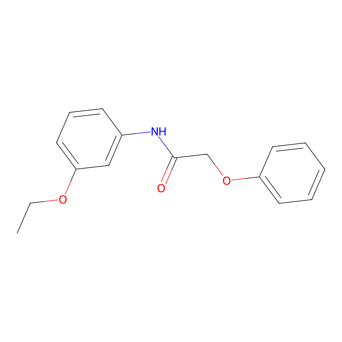 N-(3-ethoxyphenyl)-2-phenoxyacetamide molecular structure, CAS 723742-58-3