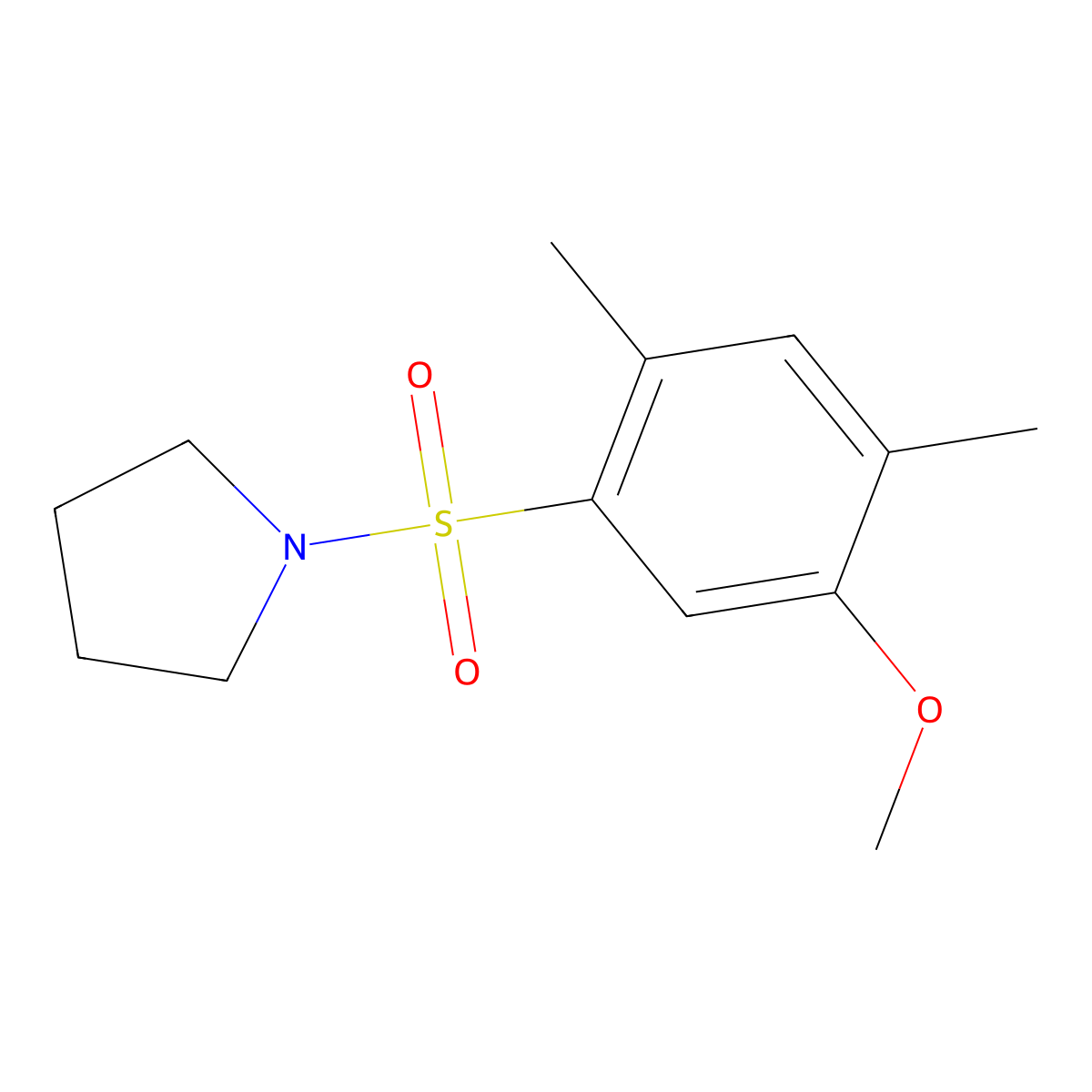[(5-Methoxy-2,4-dimethylphenyl)sulfonyl]pyrrolidine molecular structure, CAS 723742-59-4