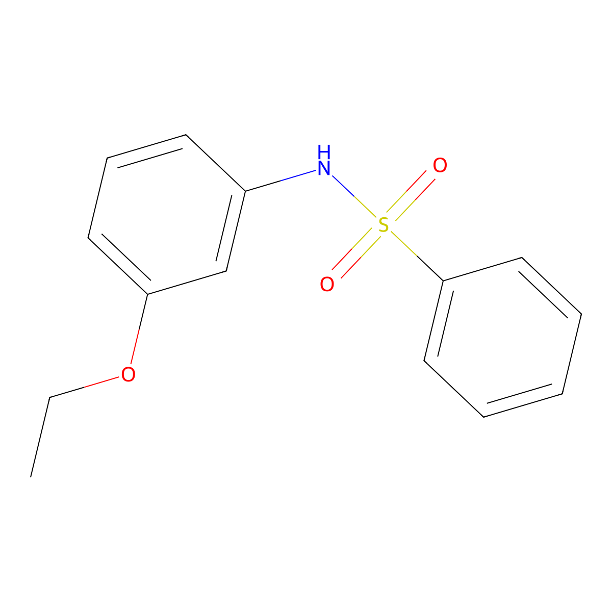 N-(3-ethoxyphenyl)benzenesulfonamide molecular structure, CAS 723742-60-7