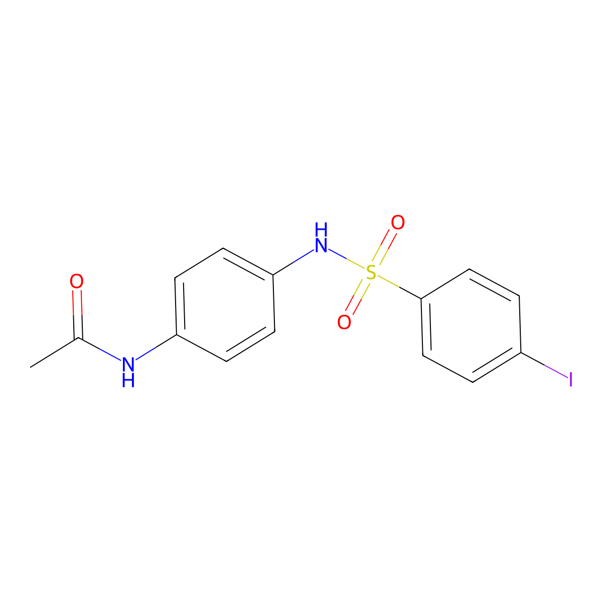 N-[4-[(4-iodophenyl)sulfonylamino]phenyl]acetamide molecular structure, CAS 723742-71-0