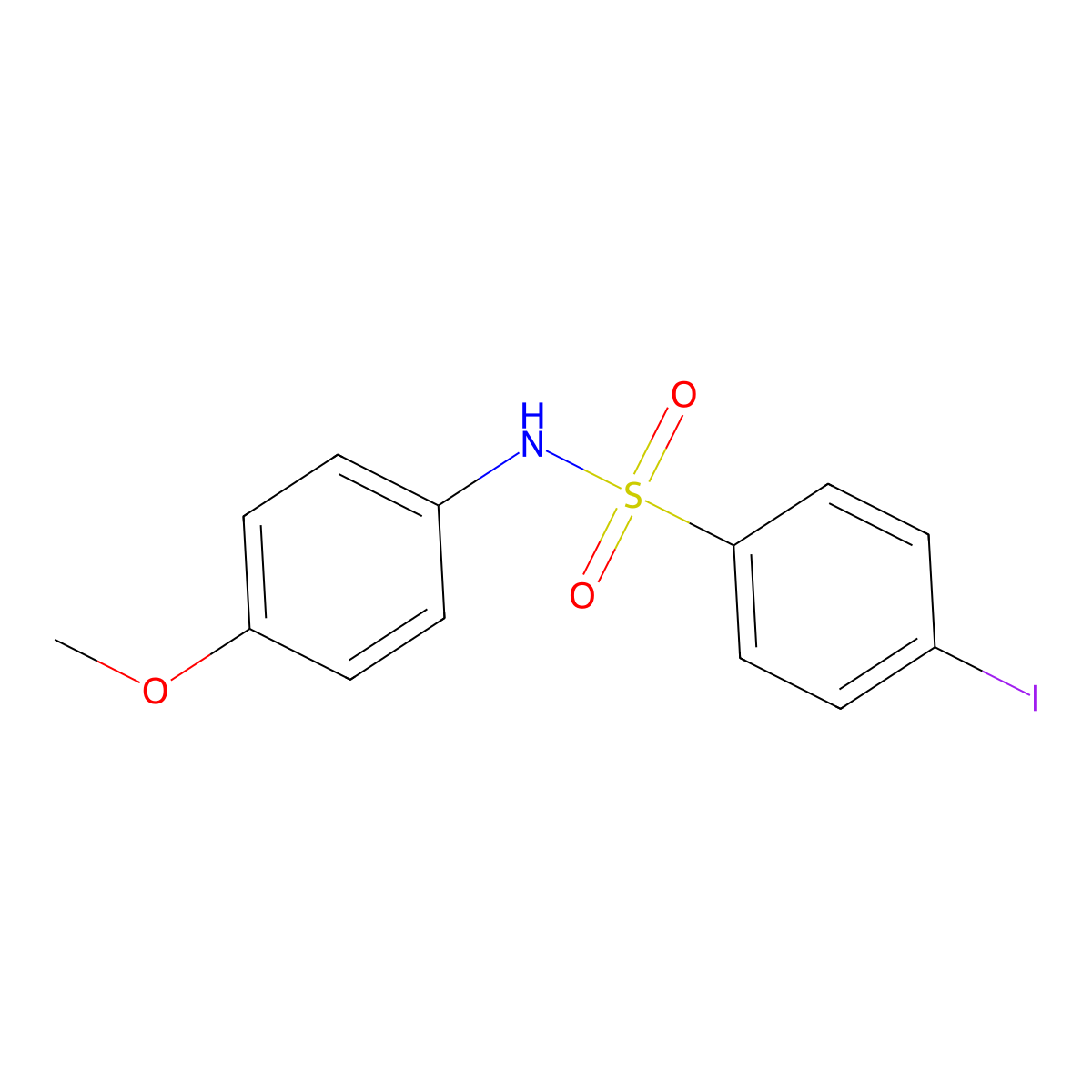 4-iodo-N-(4-methoxyphenyl)benzenesulfonamide molecular structure, CAS 723742-89-0