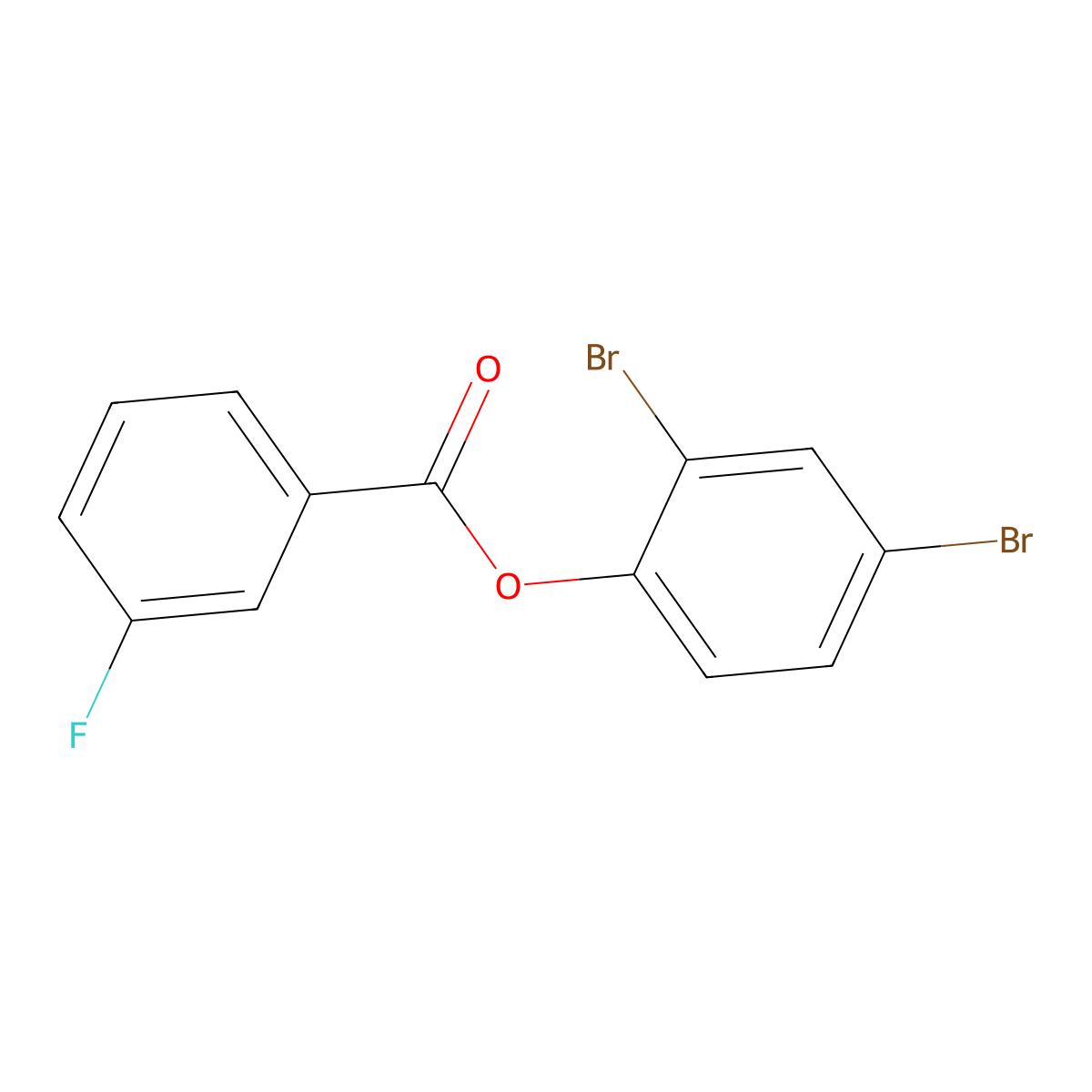 2,4-Dibromophenyl 3-fluorobenzoate molecular structure, CAS 723742-97-0