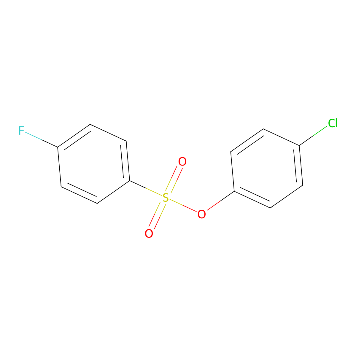 4-Chlorophenyl 4-fluorobenzenesulfonate molecular structure, CAS 723743-08-6