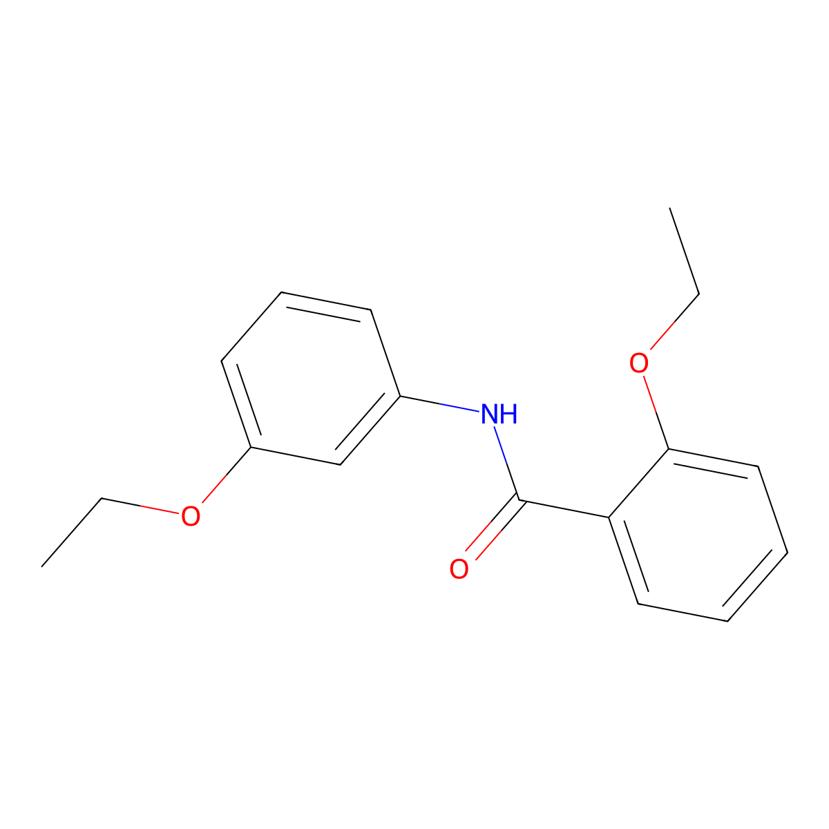2-ethoxy-N-(3-ethoxyphenyl)benzamide molecular structure, CAS 723743-32-6