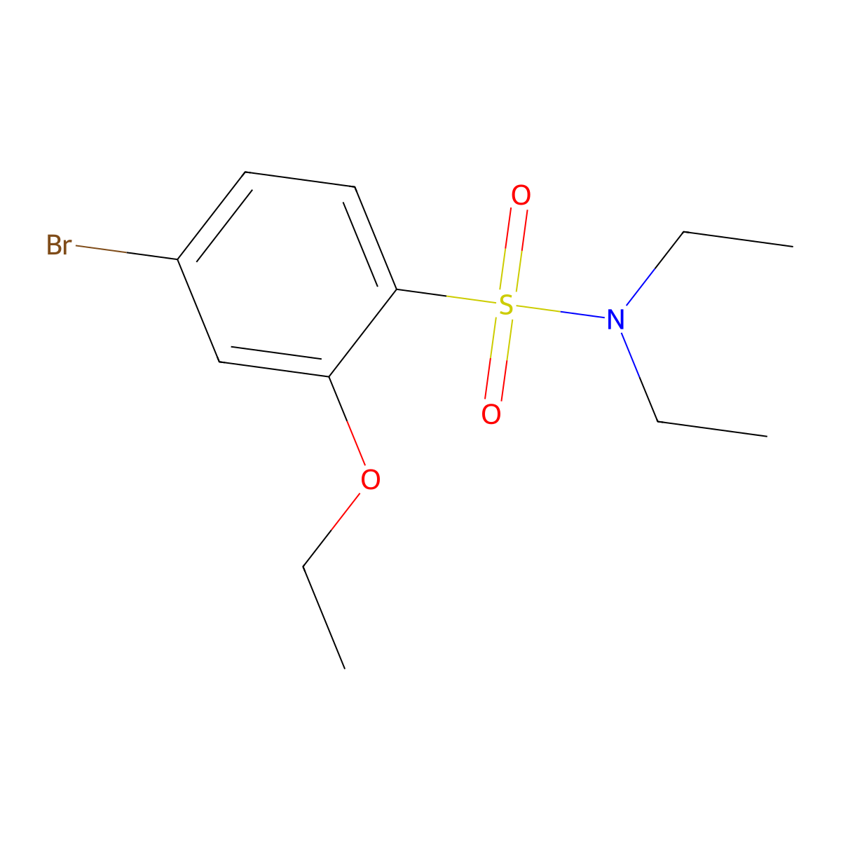 4-bromo-2-ethoxy-N,N-diethylbenzenesulfonamide molecular structure, CAS 723743-93-9