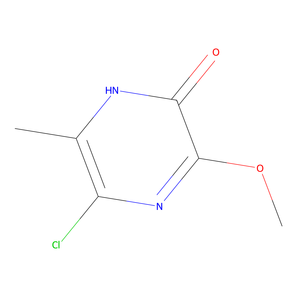 5-Chloro-3-methoxy-6-methyl-1,2-dihydropyrazin-2-one molecular structure, CAS 723744-22-7