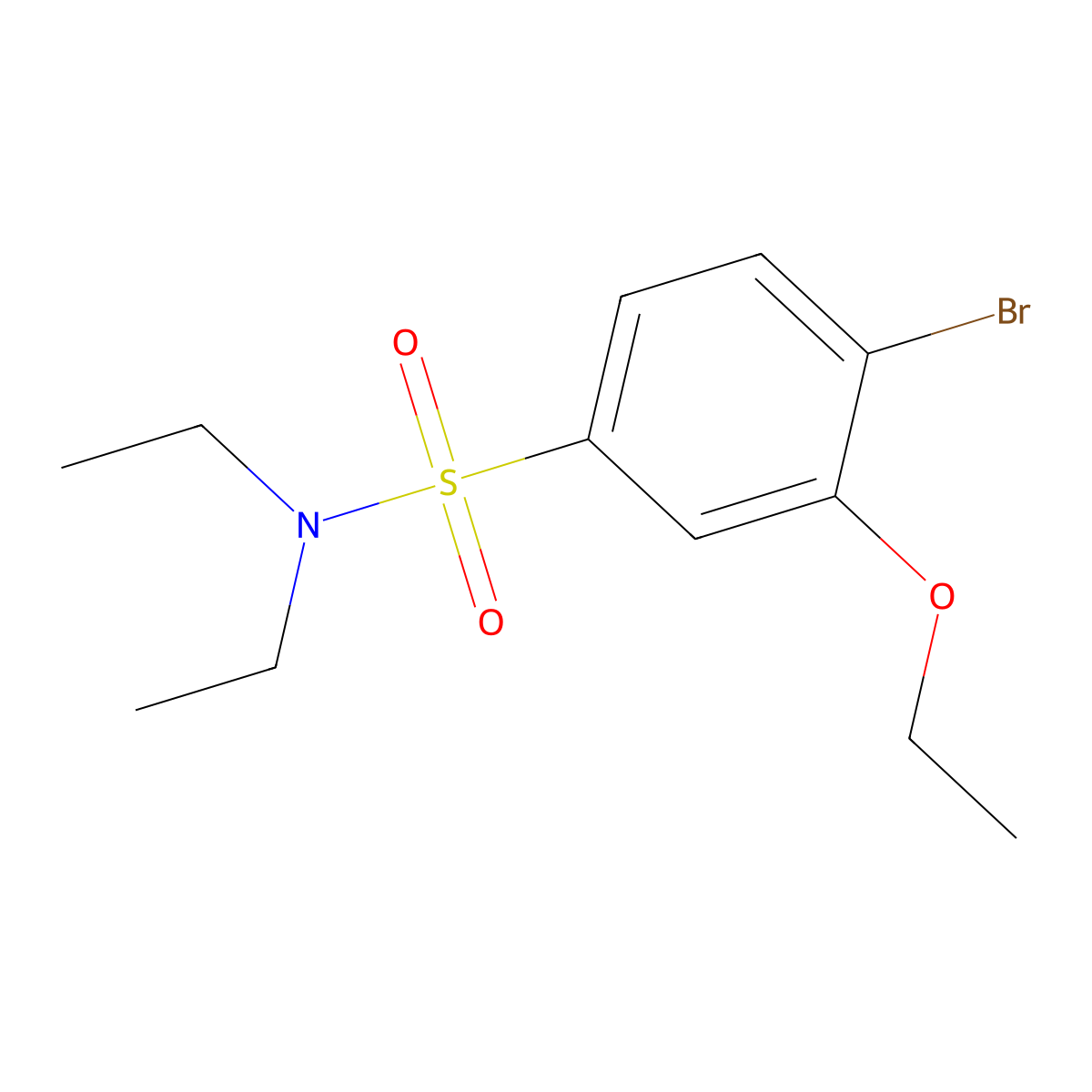 4-bromo-3-ethoxy-N,N-diethylbenzenesulfonamide molecular structure, CAS 723744-39-6