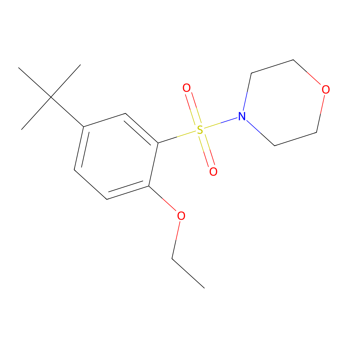 4-(5-Tert-butyl-2-ethoxybenzenesulfonyl)morpholine molecular structure, CAS 723744-43-2