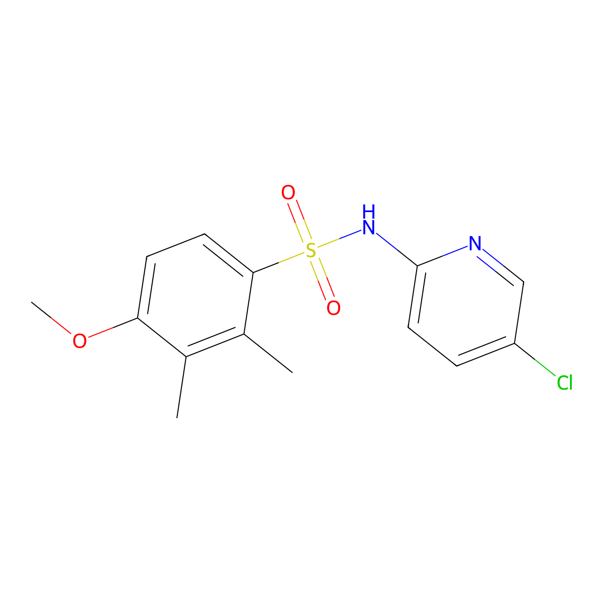 N-(5-Chloro-pyridin-2-yl)-4-methoxy-2,3-dimethyl-benzenesulfonamide molecular structure, CAS 723744-83-0
