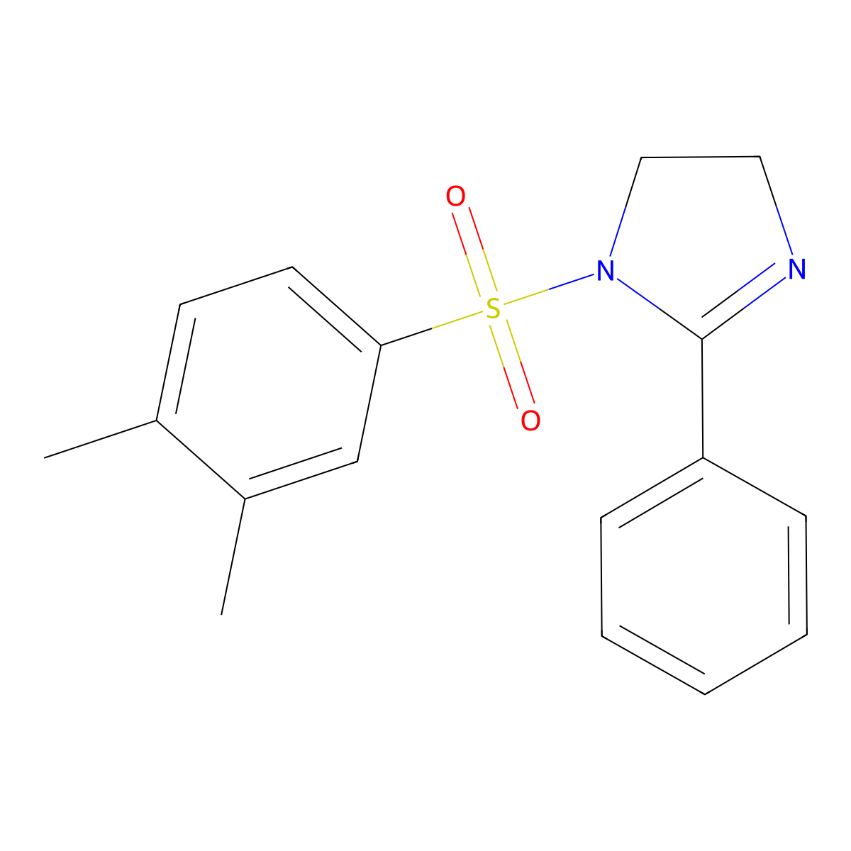 1-[(3,4-dimethylphenyl)sulfonyl]-2-phenyl-4,5-dihydro-1H-imidazole molecular structure, CAS 723745-01-5