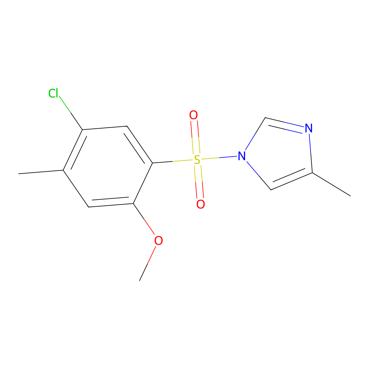 1-(5-Chloro-2-methoxy-4-methyl-benzenesulfonyl)-4-methyl-1H-imidazole molecular structure, CAS 723745-17-3