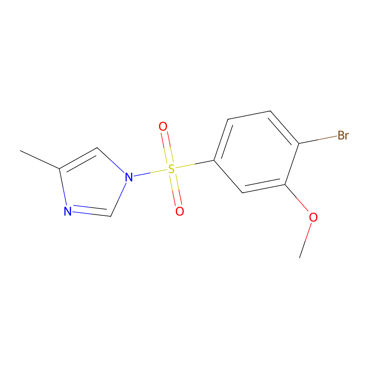 1-(4-Bromo-3-methoxyphenyl)sulfonyl-4-methylimidazole molecular structure, CAS 723745-19-5