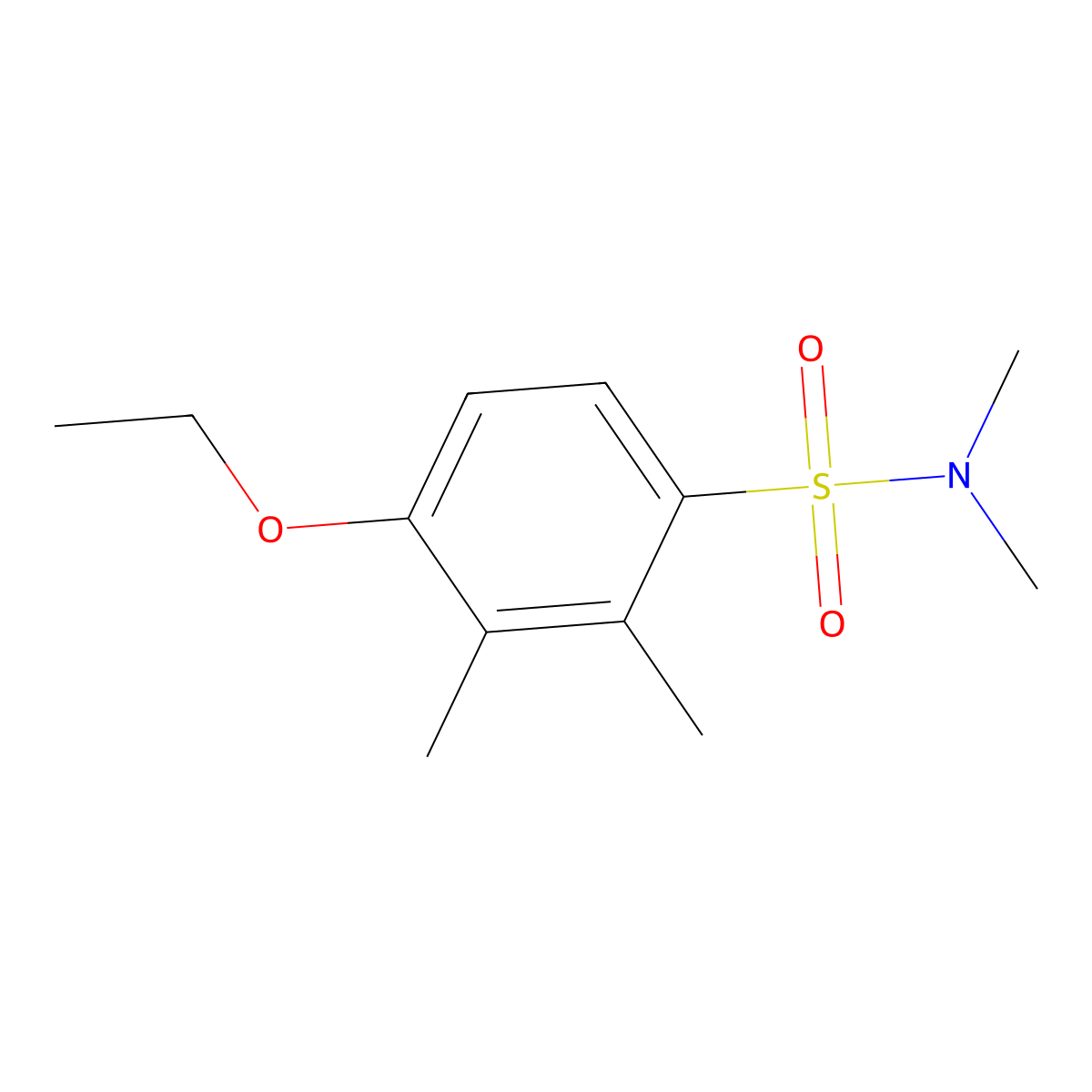 4-ethoxy-N,N,2,3-tetramethylbenzenesulfonamide molecular structure, CAS 723745-23-1