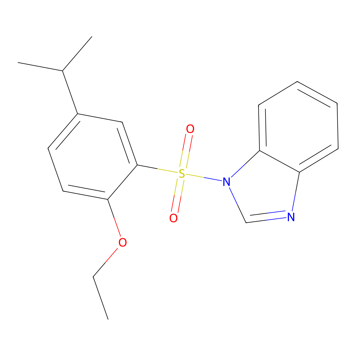 1-((2-ethoxy-5-isopropylphenyl)sulfonyl)-1H-benzo[d]imidazole molecular structure, CAS 723745-69-5