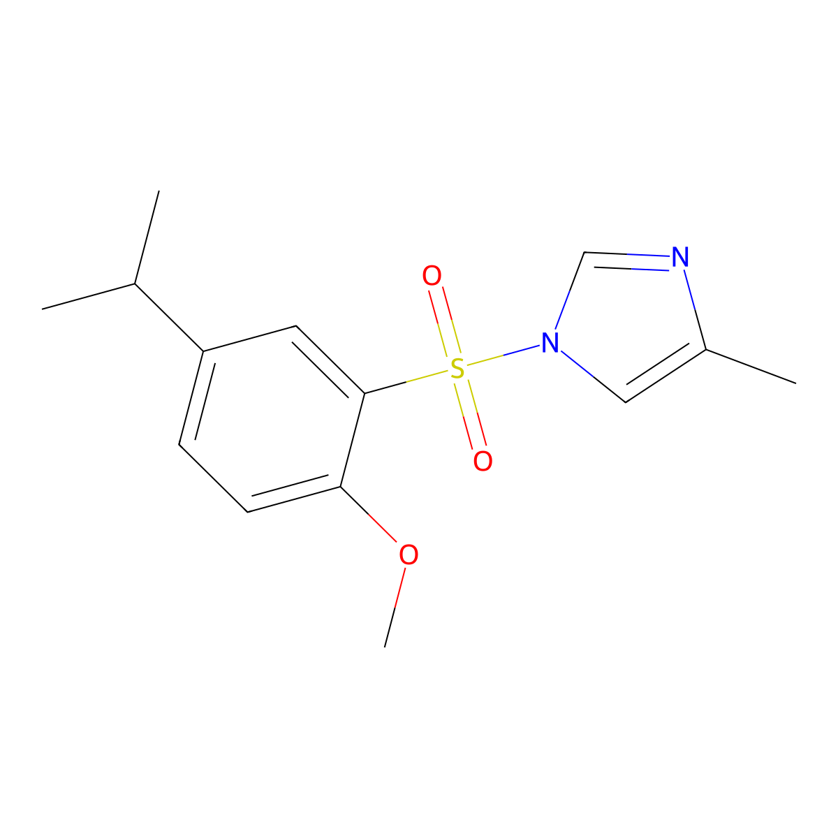 1-(2-Methoxy-5-propan-2-ylphenyl)sulfonyl-4-methylimidazole molecular structure, CAS 723745-71-9