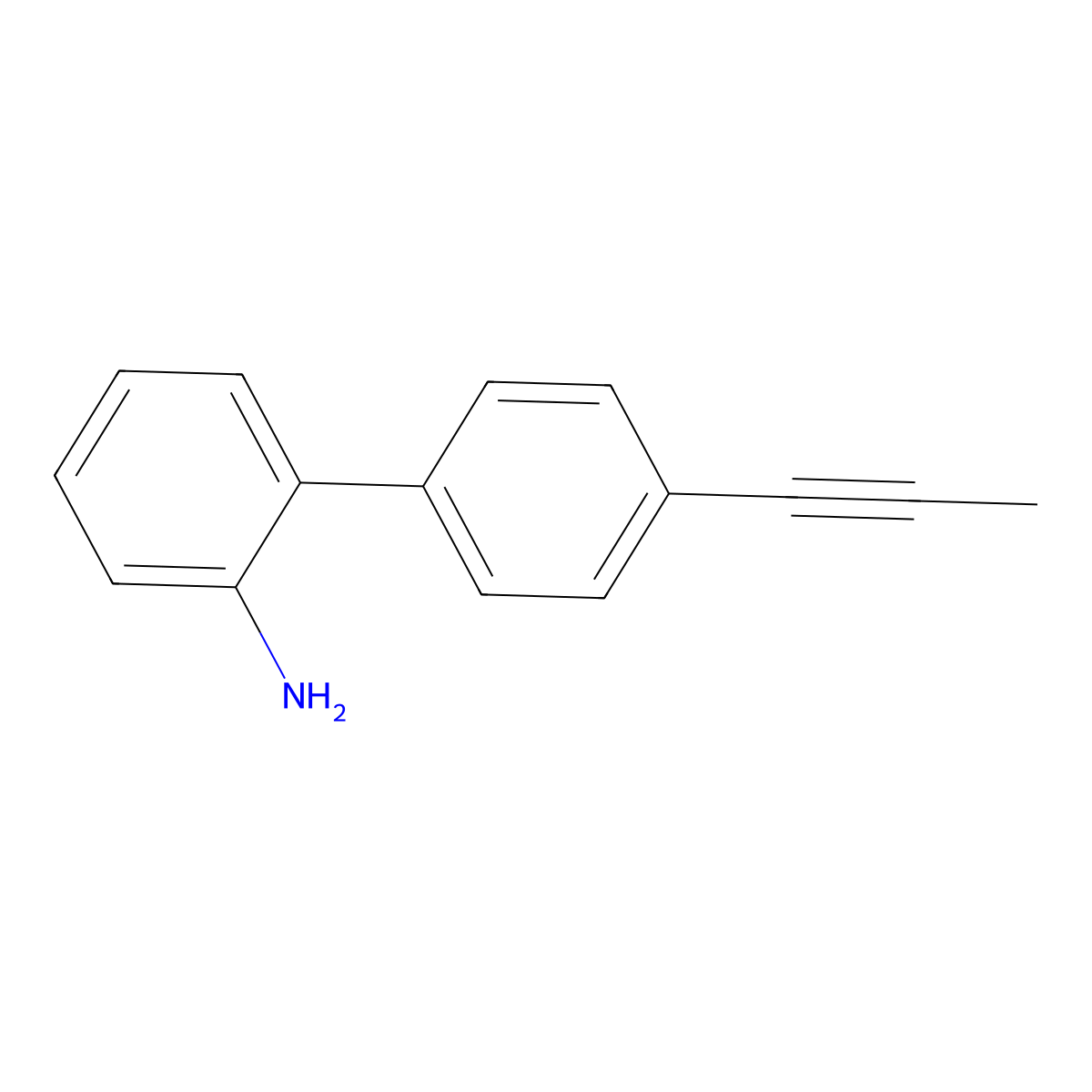 2-(4-Prop-1-ynylphenyl)aniline molecular structure, CAS 723749-05-1