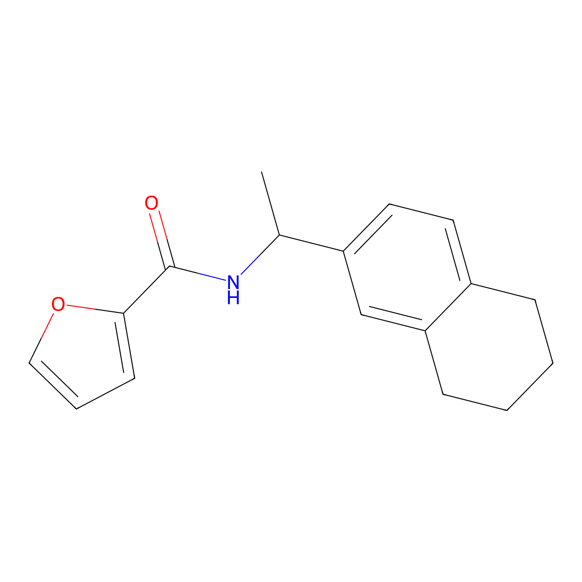 N-[1-(5,6,7,8-tetrahydro-2-naphthalenyl)ethyl]-2-furamide molecular structure, CAS 723750-90-1