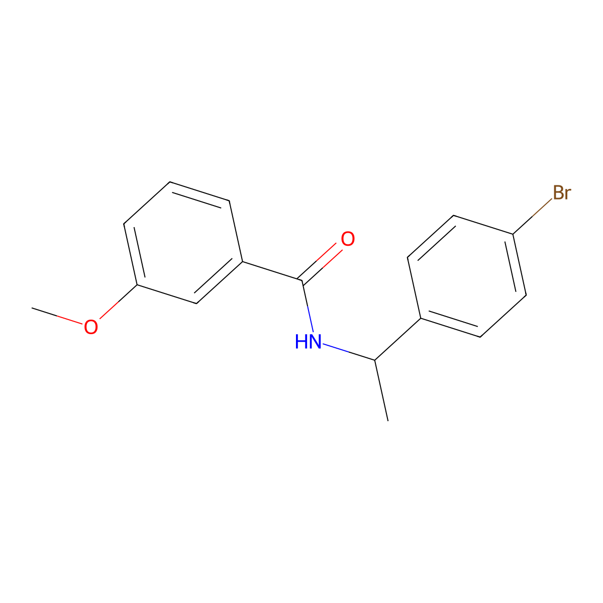 N-[1-(4-bromophenyl)ethyl]-3-methoxybenzamide molecular structure, CAS 723750-94-5