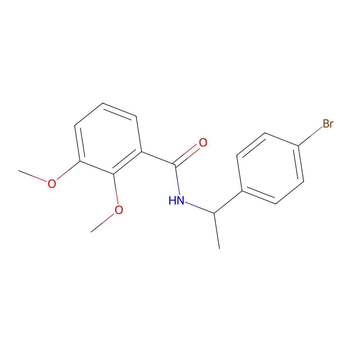 N-[1-(4-bromophenyl)ethyl]-2,3-dimethoxybenzamide molecular structure, CAS 723750-95-6