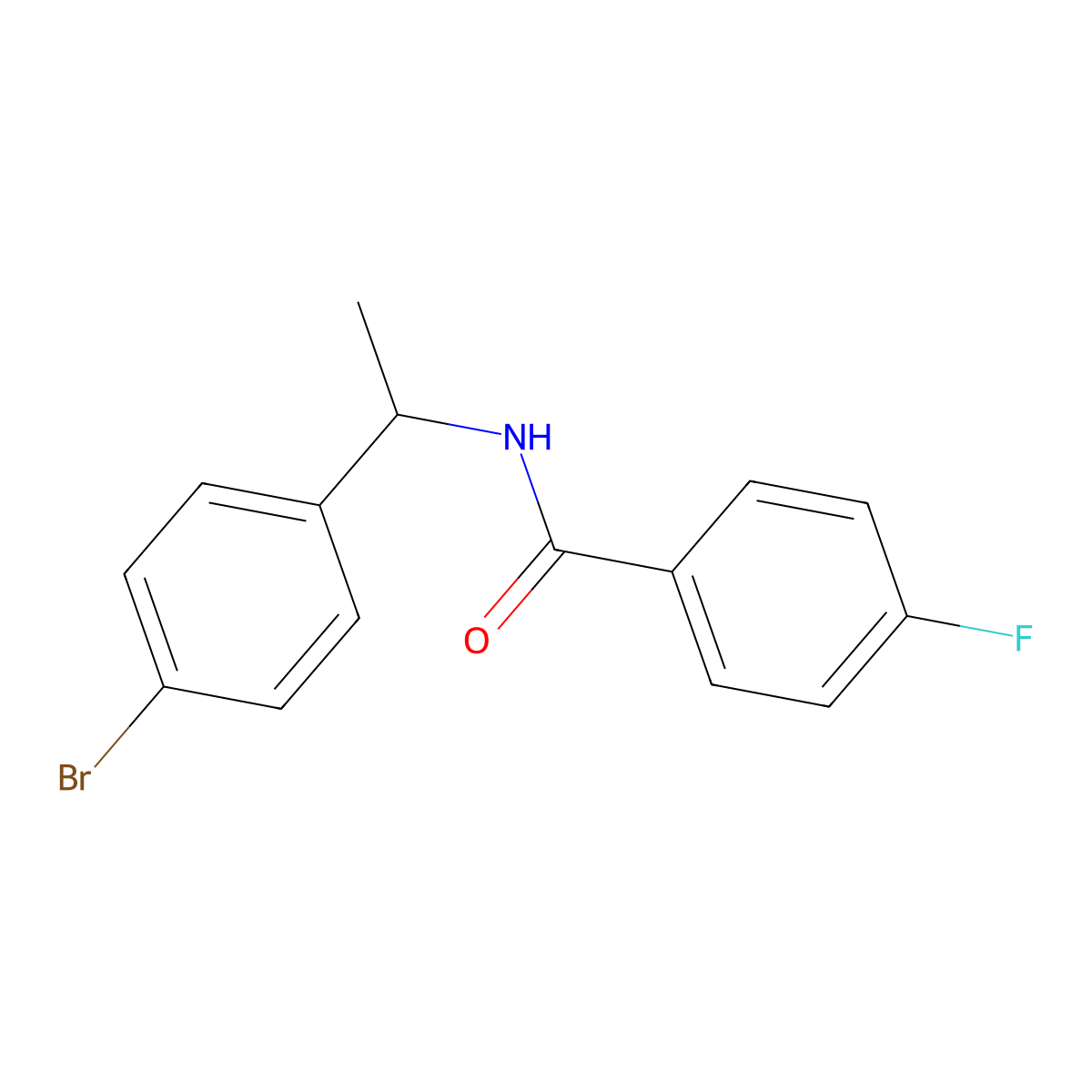 N-[1-(4-bromophenyl)ethyl]-4-fluorobenzamide molecular structure, CAS 723750-96-7