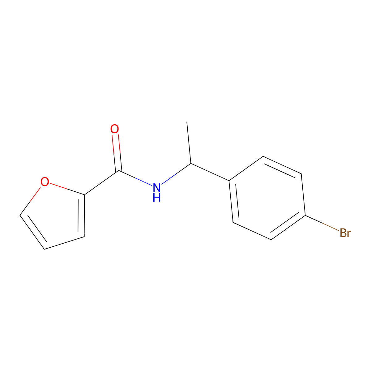 N-[1-(4-bromophenyl)ethyl]furan-2-carboxamide molecular structure, CAS 723750-98-9