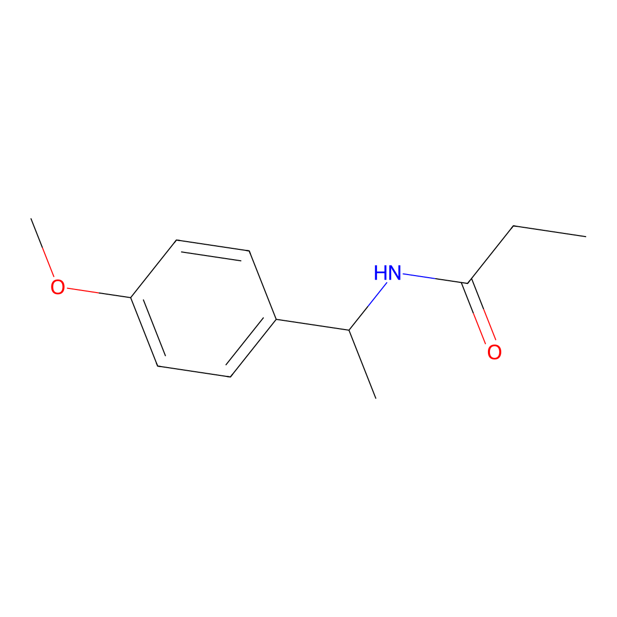 N-[1-(4-methoxyphenyl)ethyl]propanamide molecular structure, CAS 723751-00-6