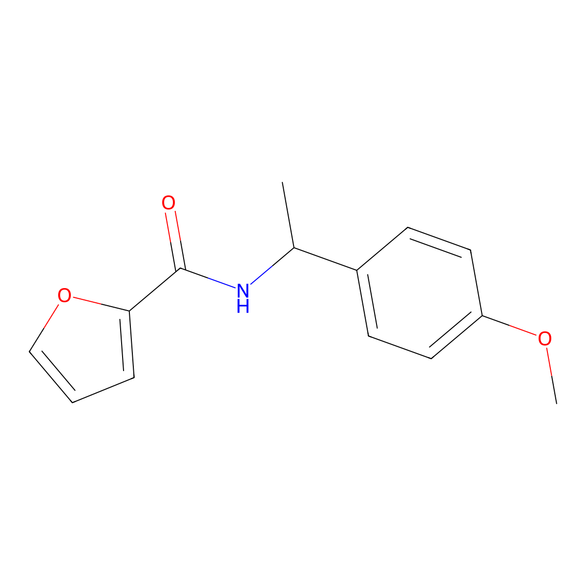 N-[1-(4-methoxyphenyl)ethyl]furan-2-carboxamide molecular structure, CAS 723751-05-1