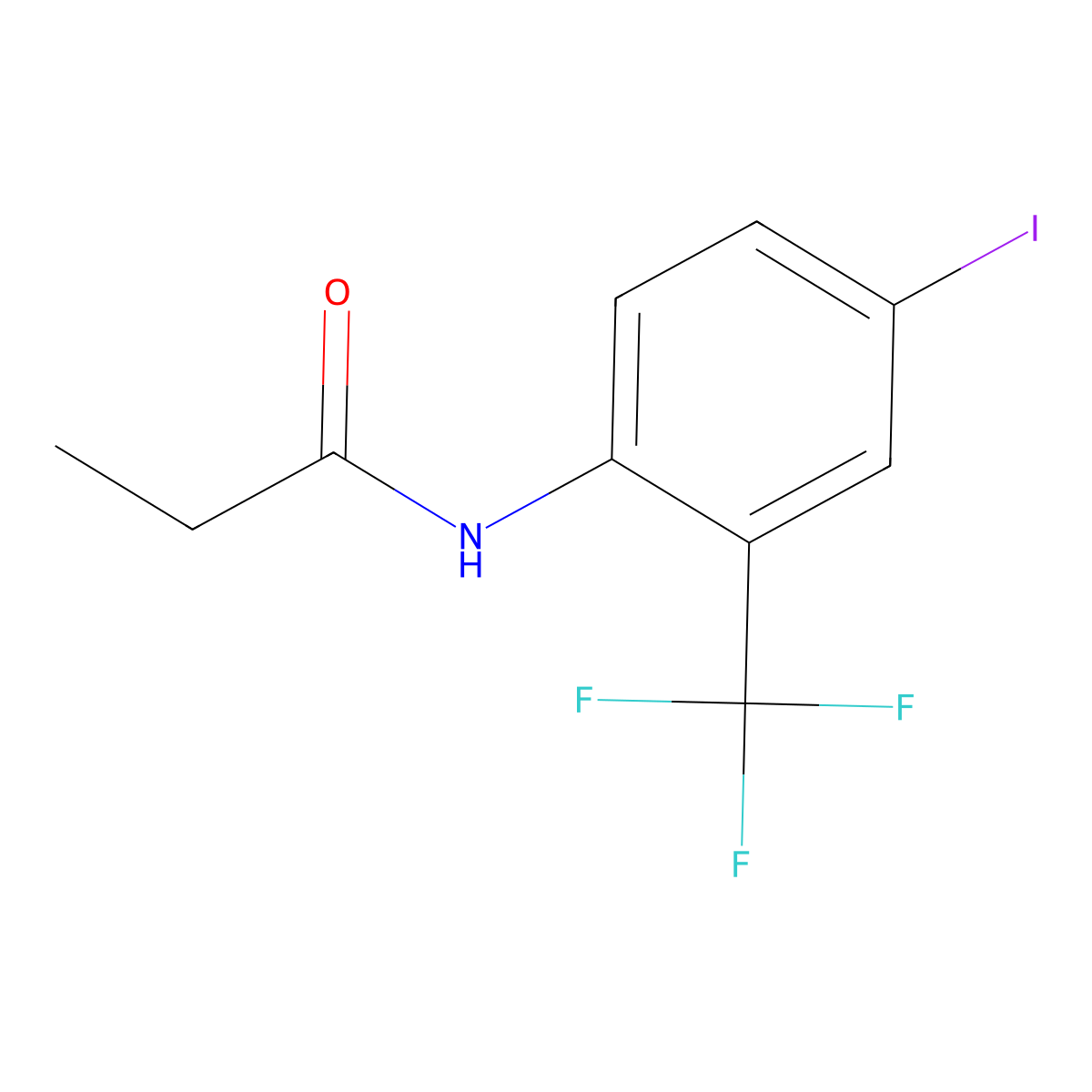 N-[4-iodo-2-(trifluoromethyl)phenyl]propanamide molecular structure, CAS 723752-95-2