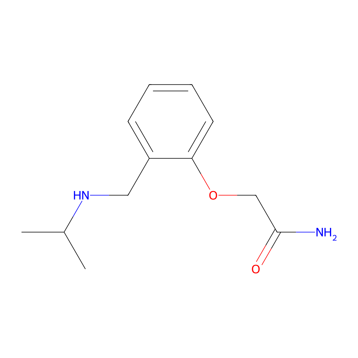 2-{2-[(Propan-2-ylamino)methyl]phenoxy}acetamide molecular structure, CAS 723753-87-5