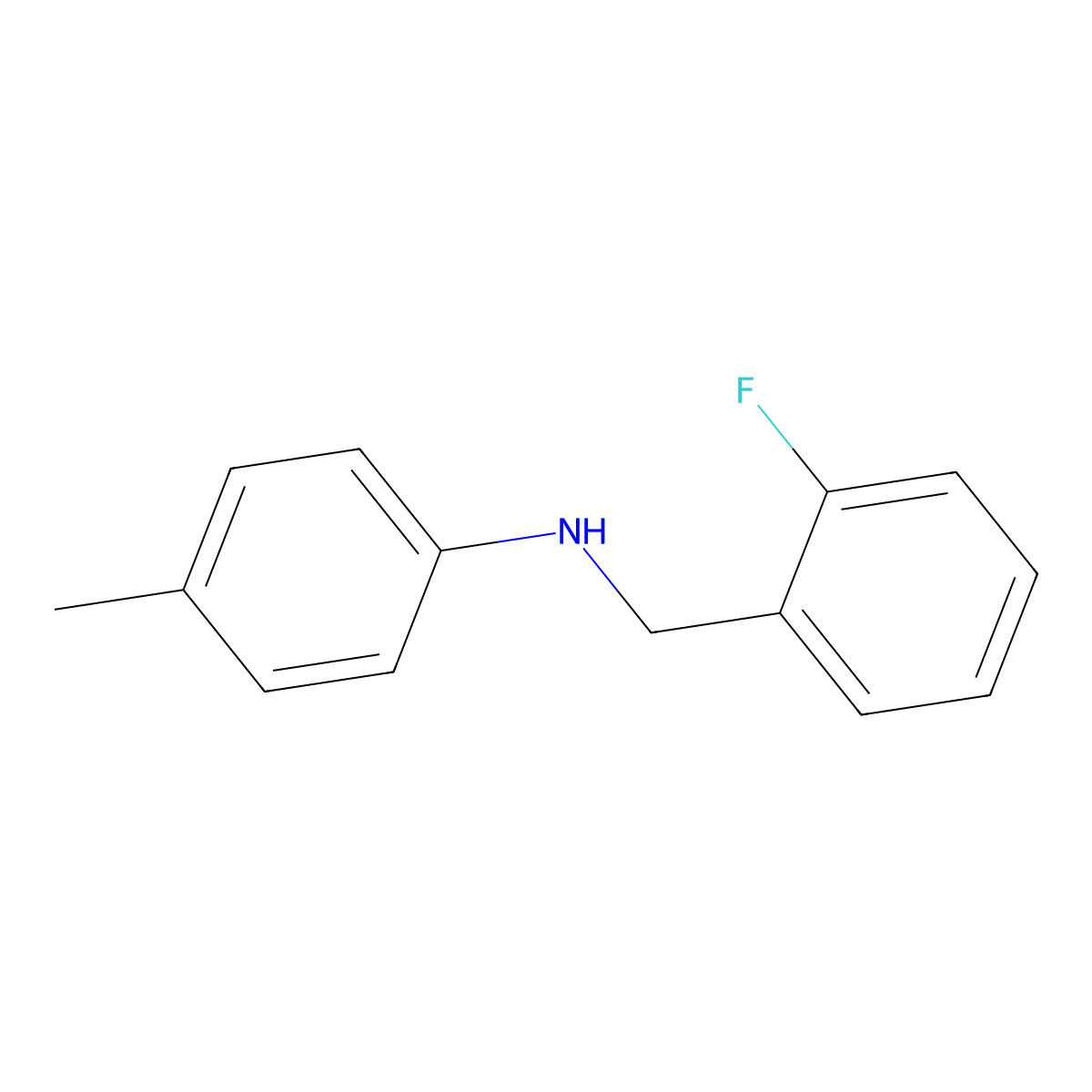 N-(2-fluorobenzyl)-4-methylaniline molecular structure, CAS 723753-88-6