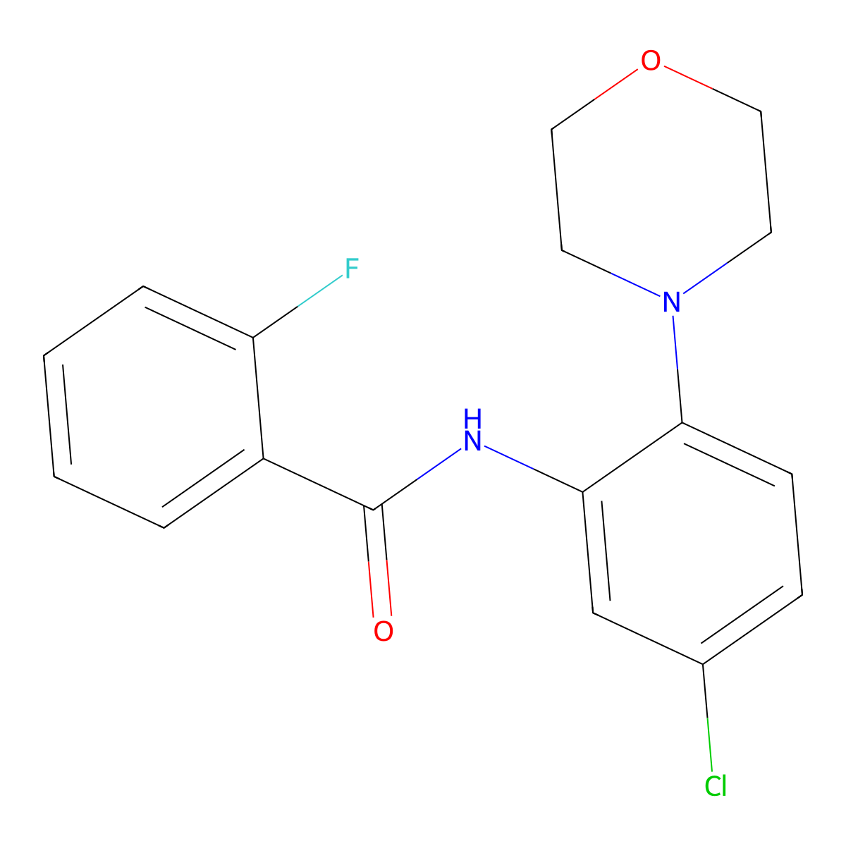 N-(5-chloro-2-morpholin-4-ylphenyl)-2-fluorobenzamide molecular structure, CAS 723754-02-7