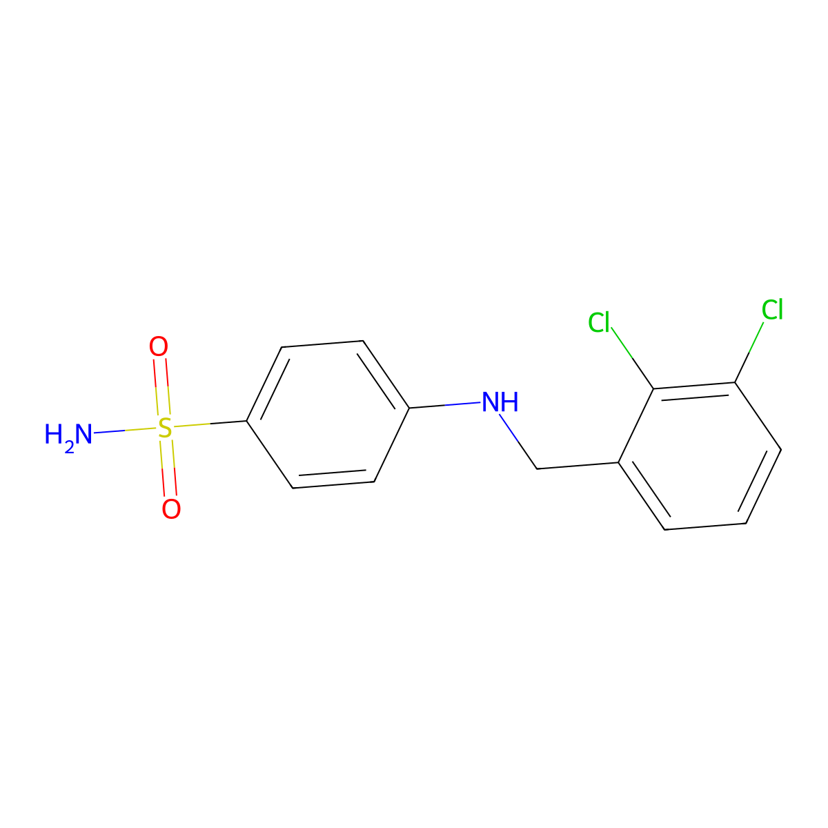 4-[(2,3-Dichlorobenzyl)amino]benzenesulfonamide molecular structure, CAS 723754-10-7