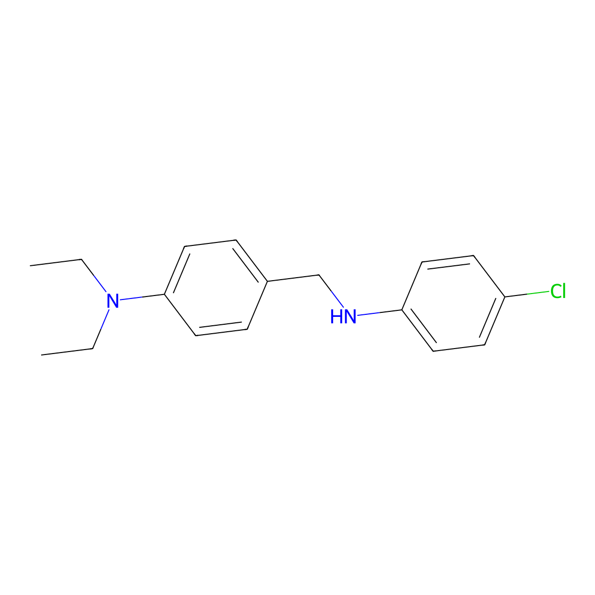4-[(4-chloroanilino)methyl]-N,N-diethylaniline molecular structure, CAS 723754-14-1