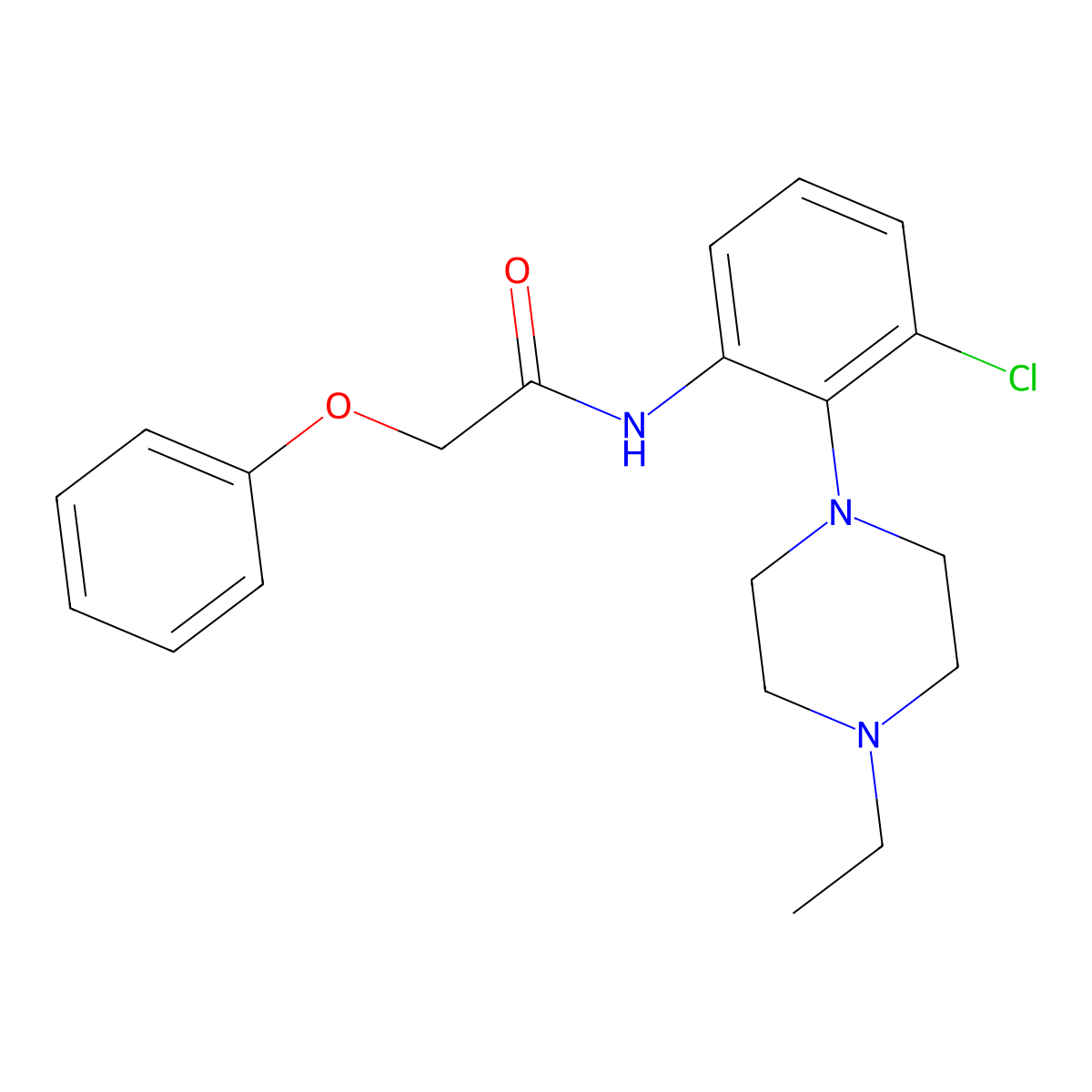 N-[3-chloro-2-(4-ethylpiperazin-1-yl)phenyl]-2-phenoxyacetamide molecular structure, CAS 723754-29-8