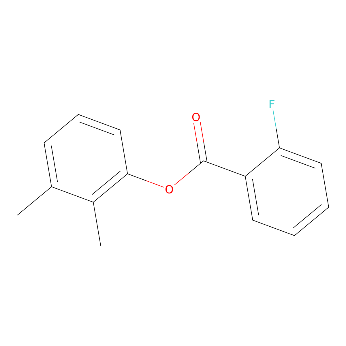 2,3-Dimethylphenyl 2-fluorobenzoate molecular structure, CAS 723755-25-7
