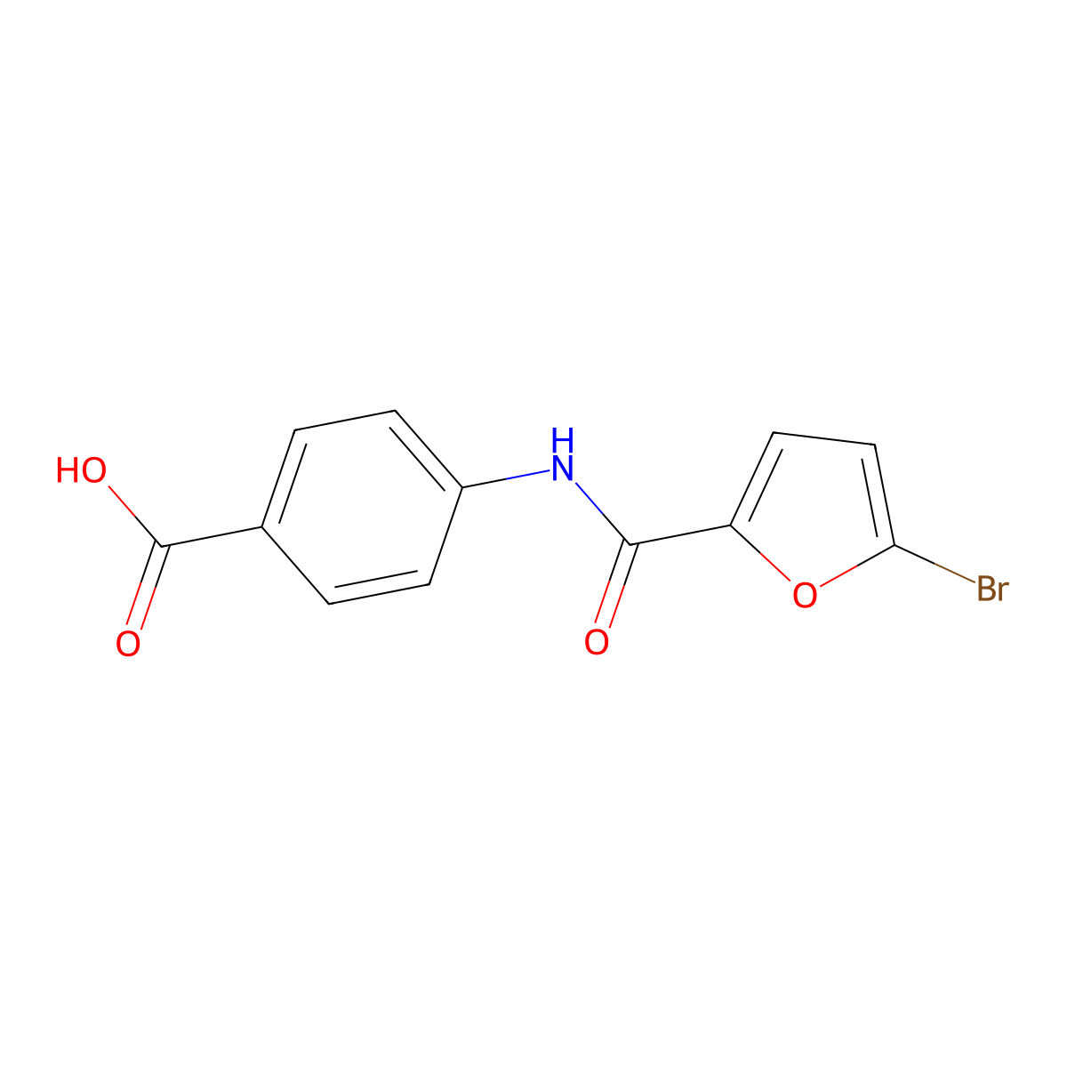 4-(5-Bromofuran-2-amido)benzoic acid molecular structure, CAS 723755-27-9