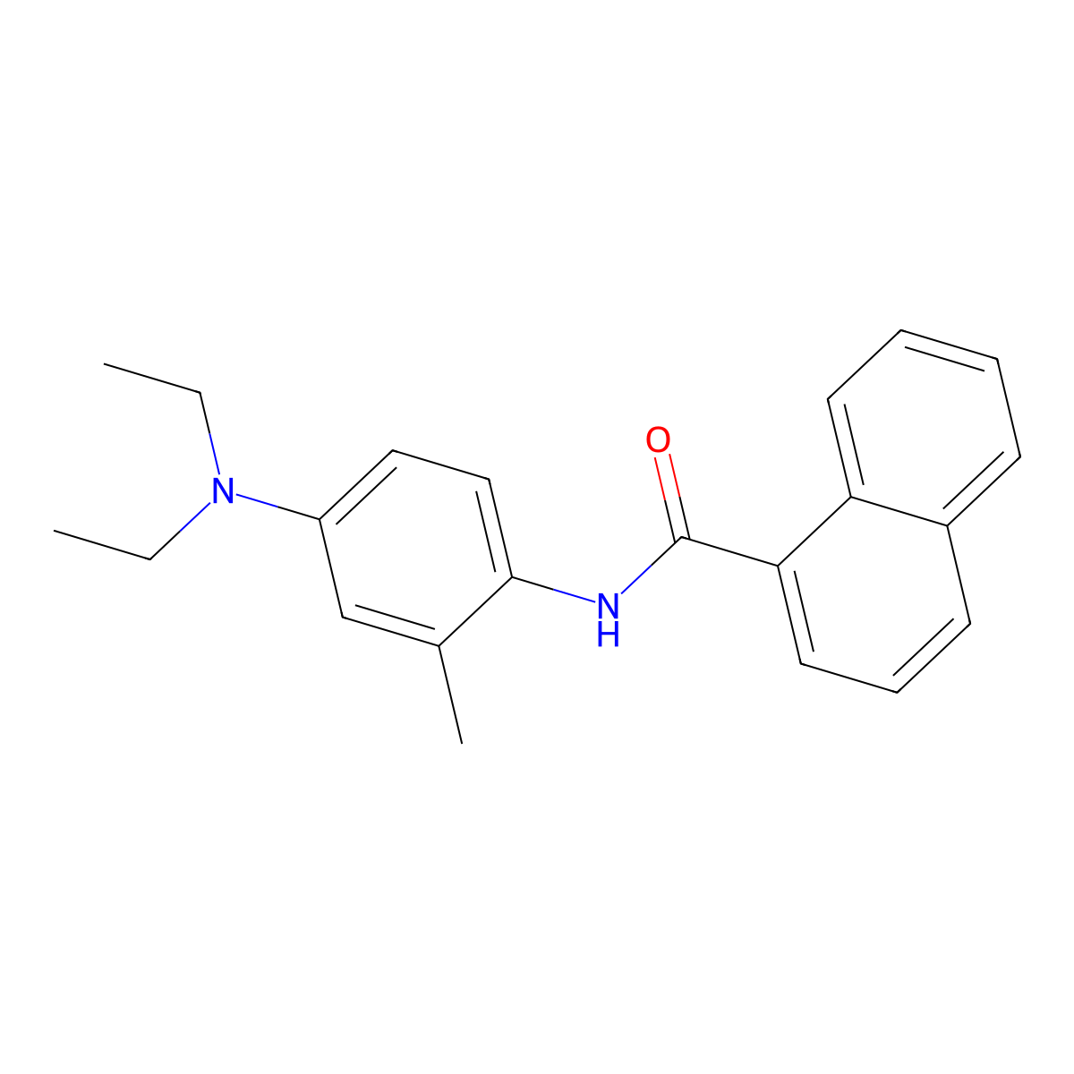 N-[4-(diethylamino)-2-methylphenyl]-1-naphthamide molecular structure, CAS 723755-32-6