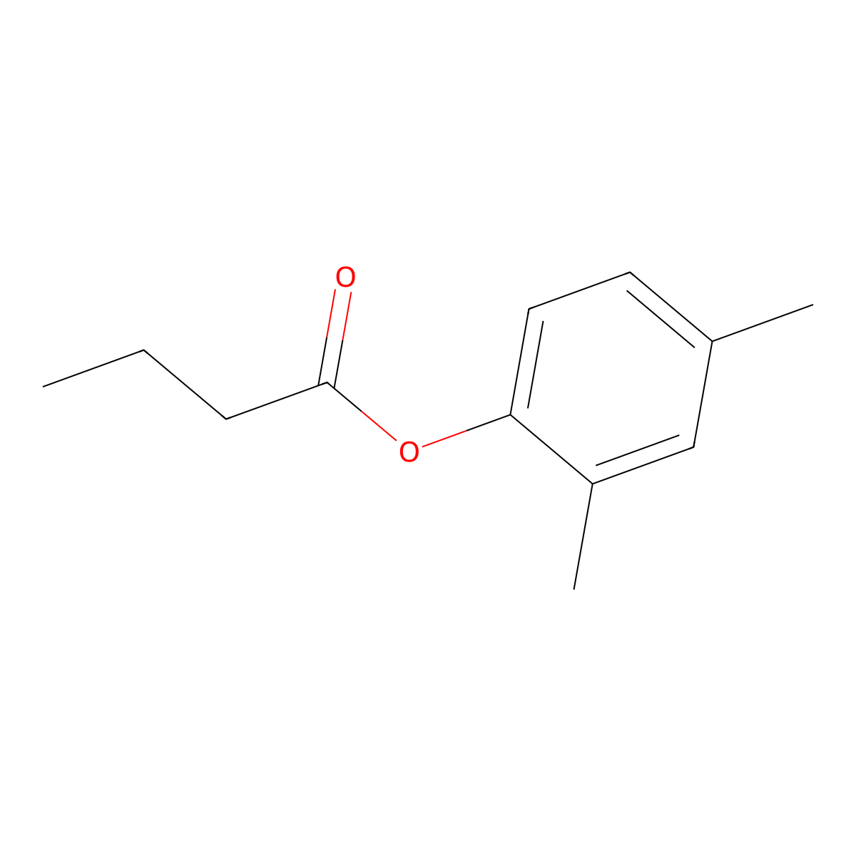 2,4-Dimethylphenyl butyrate molecular structure, CAS 723755-49-5