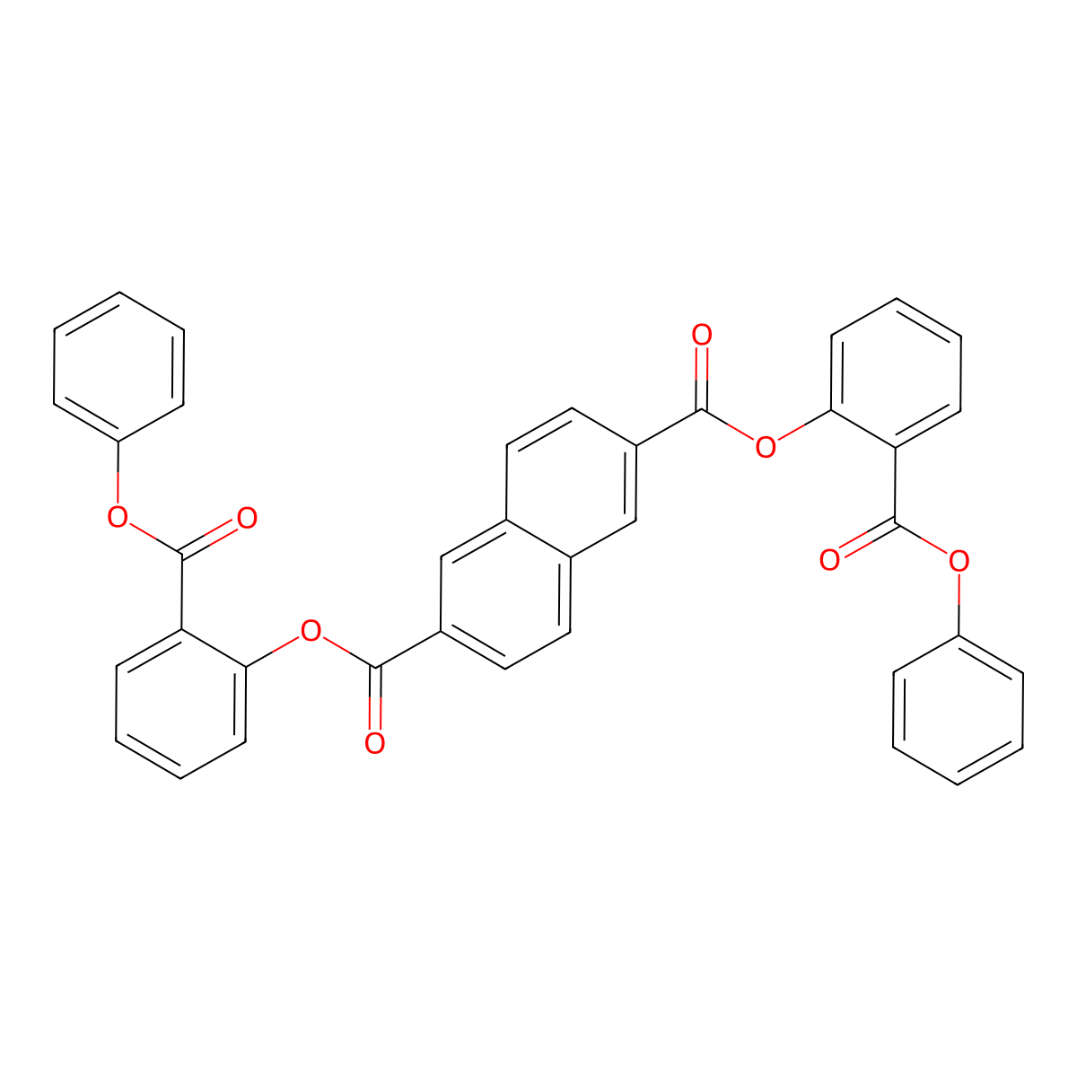 Bis[2-(phenoxycarbonyl)phenyl] 2,6-naphthalenedicarboxylate molecular structure, CAS 723755-69-9