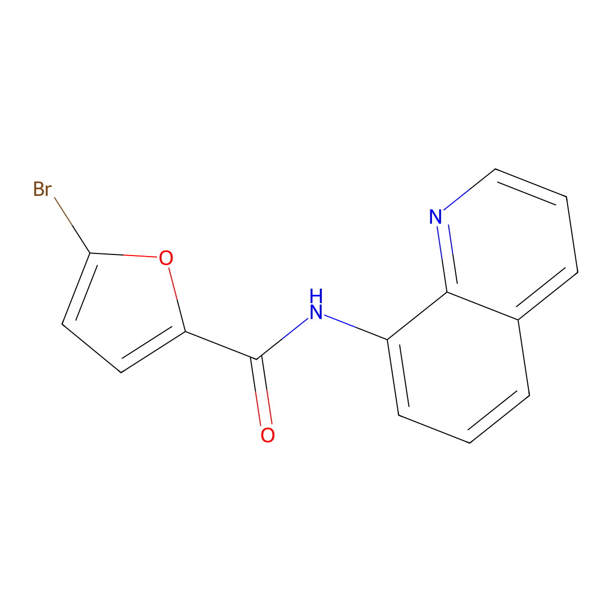 5-bromo-N-(quinolin-8-yl)furan-2-carboxamide molecular structure, CAS 723755-84-8